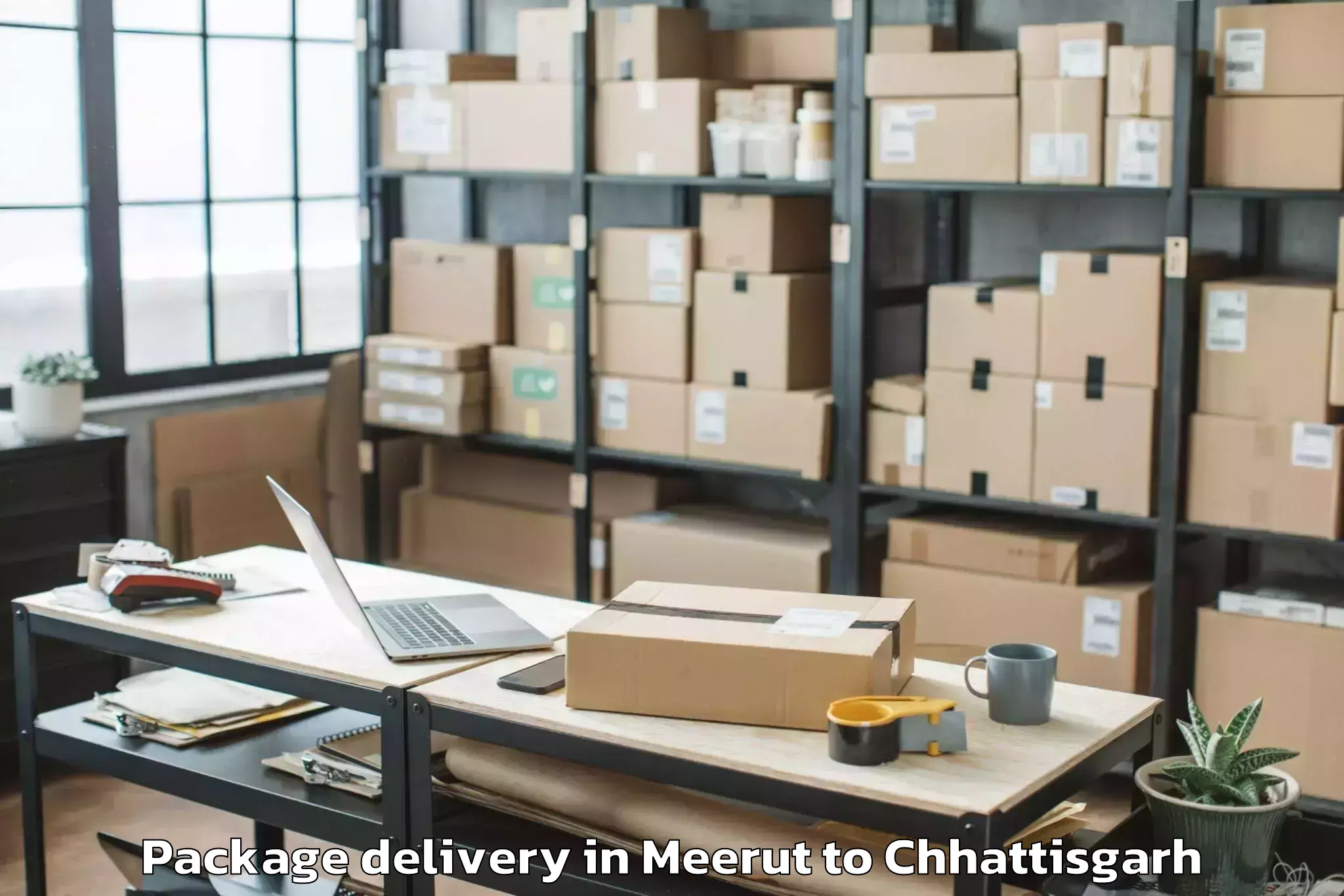 Meerut to Chirimiri Package Delivery